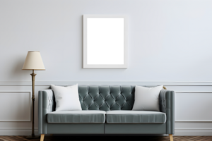 Minimalist Living Room Poster Mockup Design png