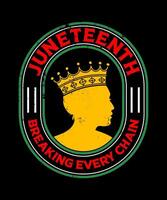 Juneteenth Breaking every Chain vector