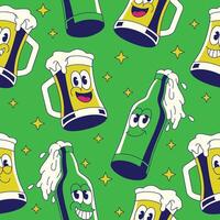 Summer Beer Pattern Design Illustration vector