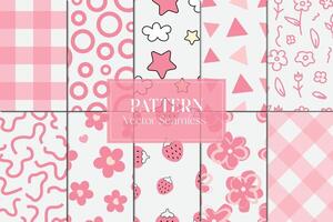 Abstract cute shapes pattern vector