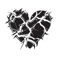 Shattered Heart Design Images on white background vector