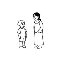 Mother and child vector