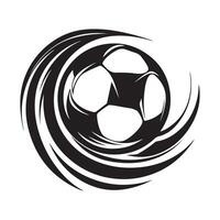 Soccer football logo Icon With Swoosh design isolated on white background vector