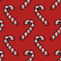 a red and white candy cane pattern on a red background vector