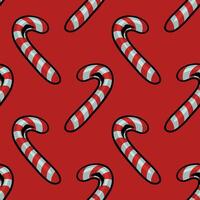 a red and white candy cane pattern on a red background vector