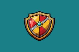 Powerful shield design vector