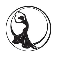 latín danza logo diseño imágenes aislado en blanco antecedentes vector