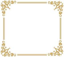 golden rectangle frame vector