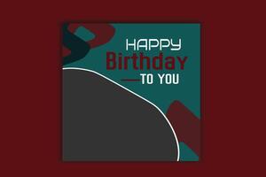 Birthday social media post, birthday banner design vector