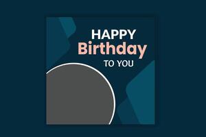 Birthday social media post, birthday banner design vector