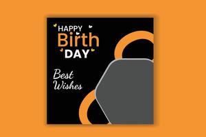 Birthday card, birthday banner design vector