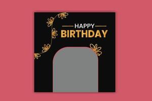 Birthday social media post, birthday banner design vector