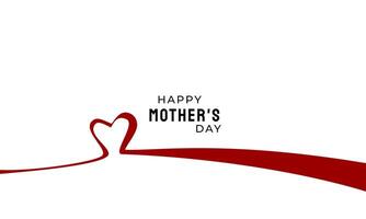 Happy Mother's Day element background template for greeting, advertisement, surface, poster, invitation. Simple annual celebration design with love shape vector