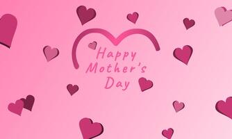 Mother day illustration design with love element. Holiday celebration background template decoration idea vector