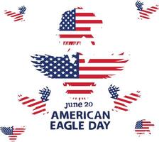 american eagle day vector