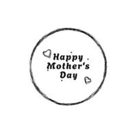 happy mother's day background template. Sketch style celebration design vector