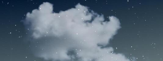 Night sky with clouds and many stars vector