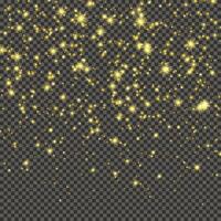 Gold glittering dust on a gray background. Dust with gold glitter effect and empty space for your text. illustration vector