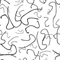 Seamless pattern with sketch squiggle vector