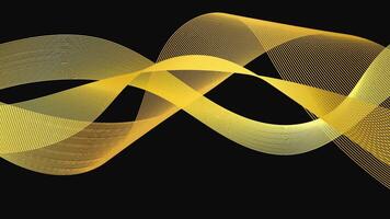Abstract backdrop with luxury golden waves vector
