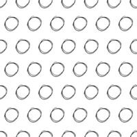 Seamless pattern with sketch circles shape vector