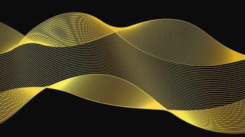 Abstract backdrop with luxury golden waves vector