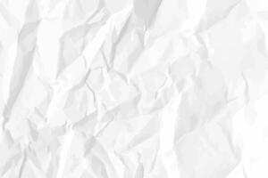 White clean crumpled paper vector