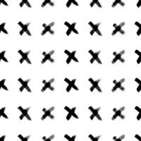 Seamless pattern with hand drawn cross symbols vector
