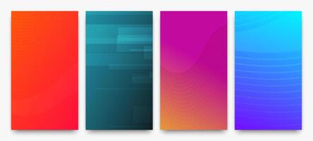 Modern colorful gradient background with lines vector