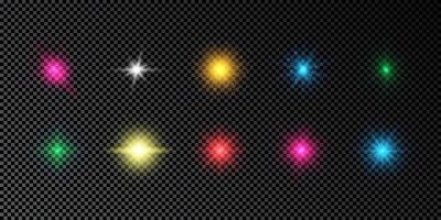 Light effect of lens flare vector