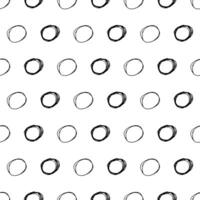 Seamless pattern with sketch circles shape vector