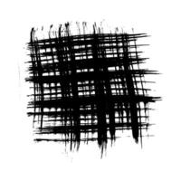Black brush stroke in square form on white background vector