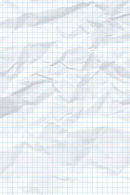 White clean crumpled checkered paper