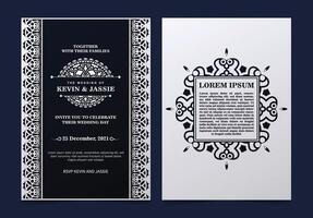 modern vintage style invitation card design vector