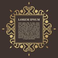 Luxury calligraphy square ornament frame line vector