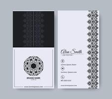 ornament pattern business card design vector