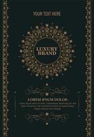 Luxury ornament greeting card template vector