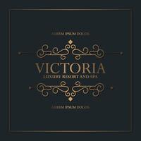 Luxury hotel label template. Trendy vintage royal ornament frames illustration. vector