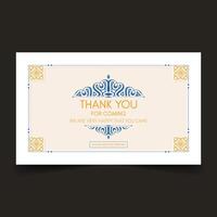 colorful patterned wedding thank you cards vector