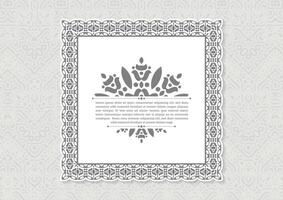 Vintage Ornament Quote Marks Box Frame template design and place for text. Retro flourishes frame chalkboard style. vector