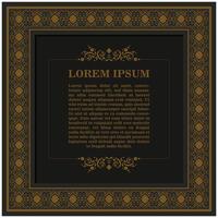 Calligraphic square ornament frame lines vector