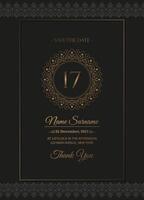 Elegant birthday card invitation template vector