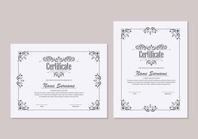 Classic certificate of achievement award template vector