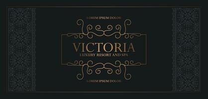 Luxury hotel label template. Trendy vintage royal ornament frames illustration. vector