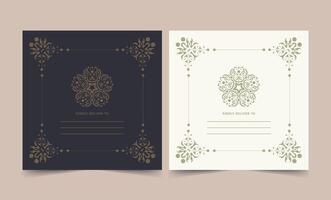 invitación tarjeta con ornamental logo vector