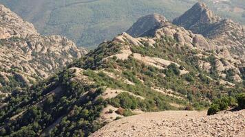 Panoramic view of mountains from high elevation video
