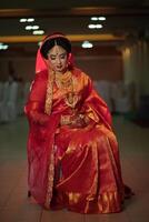 Girl in her wedding ceremony photo