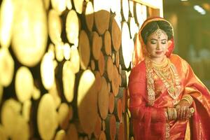 Girl in her wedding ceremony photo