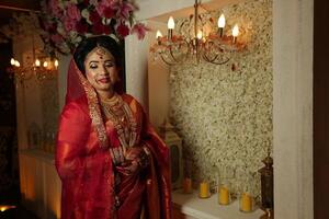 Girl in her wedding ceremony photo