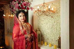 Girl in her wedding ceremony photo